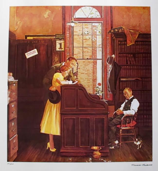Norman Rockwell Facsimile Signed Limited Edition Lithograph