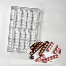 Long Semi-circular Gourd Chocolate Bar PC Plastic Nut And Dried Chocolate Mold