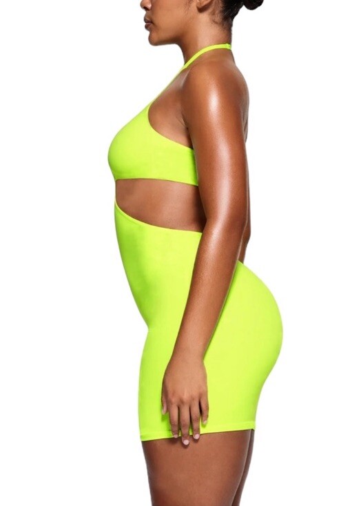 SKIMS Cut Out Halter Dress Green | Highlighter | Green | Fits Everybody | 3XL | 3X-Large | Plus Size | Women's