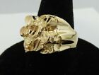 Off Style Nugget Bling Ring Style R2 14Kt Gold Ep Size 6 Mens Squared