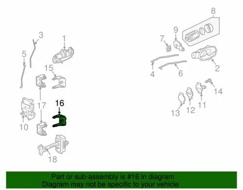 Original GM 2002-2009 Buick Chevrolet GMC puerta lateral izquierda bisagra inferior 88937052 Foto 2 de 2