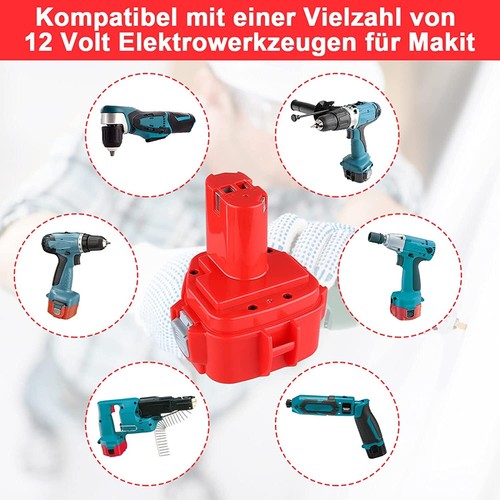 2X 5000mAh Akku für Makita PA12 12VOLT 1200 1220 1222 1233 Ni-MH VR251D Batterie - Bild 9 von 16