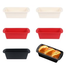 6 Stück Silikon Brotbackform, Rechteckig 19,5 × 9,5 × 5,5 cm, Antihaftende To...