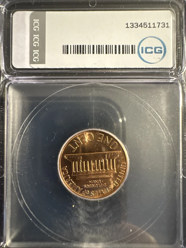 1974 S MS 67 RD Lincoln Memorial One Cent 1c Rare Coin - ICG Hutto White Label - Image 2 of 3