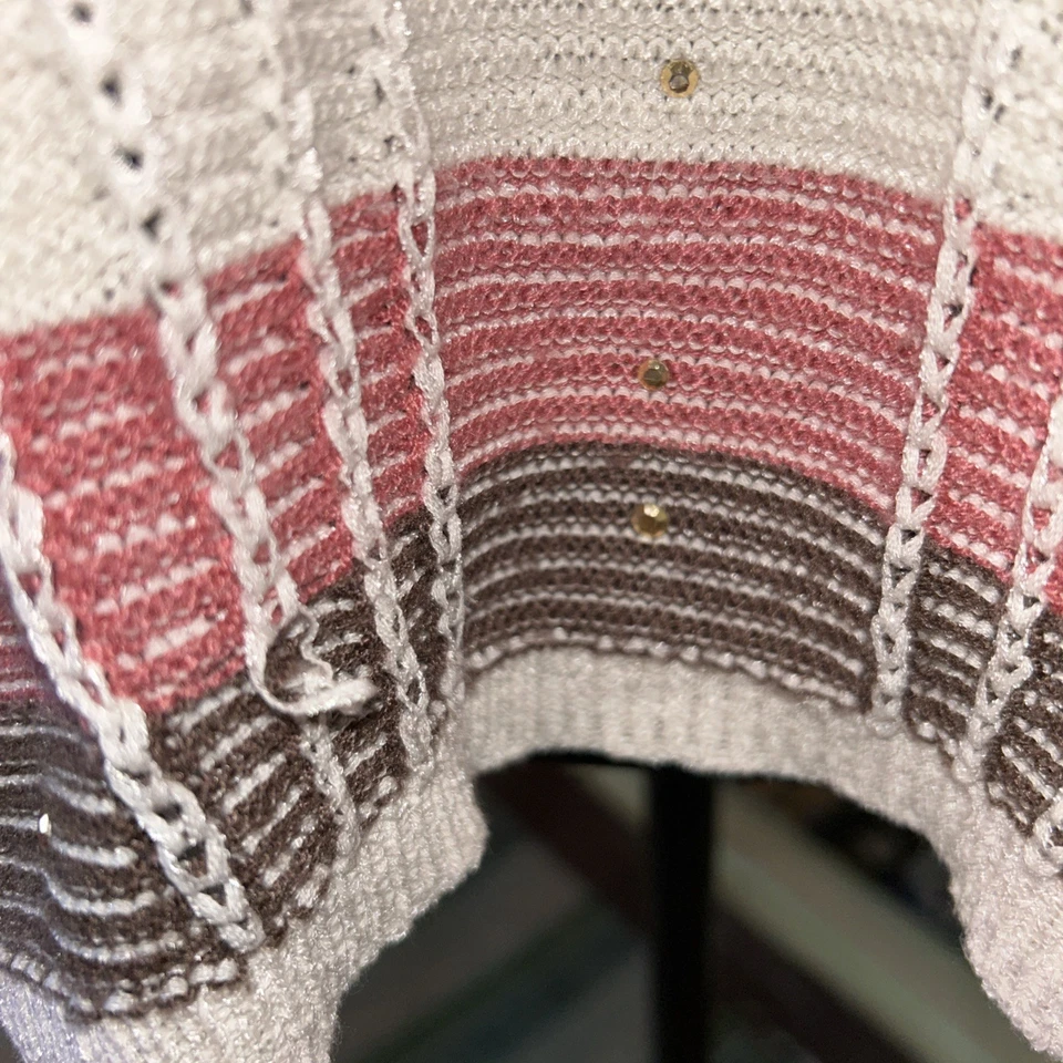 Suéter clásico con tachuelas de diamantes a rayas grandes ALFRED DUNNER para mujer Foto 3 de 4