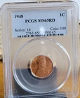 1948 Lincoln Cent PCGS MS-65 RD