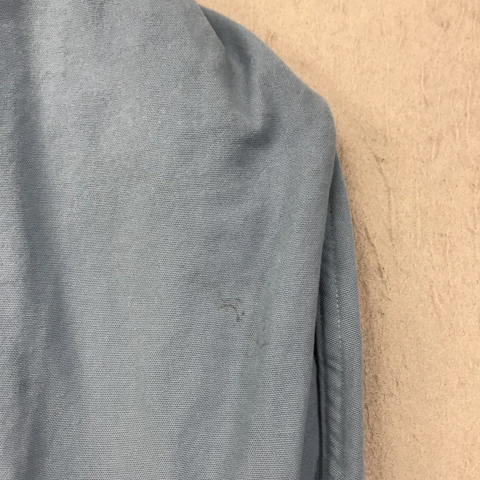 VINTAGE LL Bean Shirt Mens Large Blue Chamois Heavy Flannel Button Outdoor 90s - Image 4 of 4