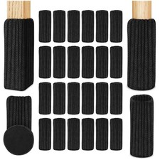 Stuhlsocken, 24 StückElastisch Möbelsocken Gestrickte, Filz Stuhlbeinkappen, ...