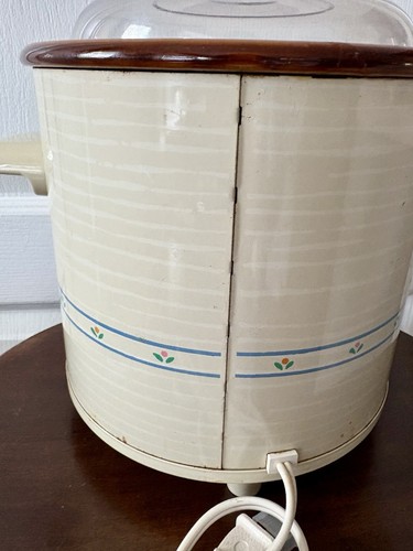 Vintage Floral Rival Crock-pot Slow Cooker 3.5 Quart Basic Lo Hi - Works 3100P - Picture 14 of 16