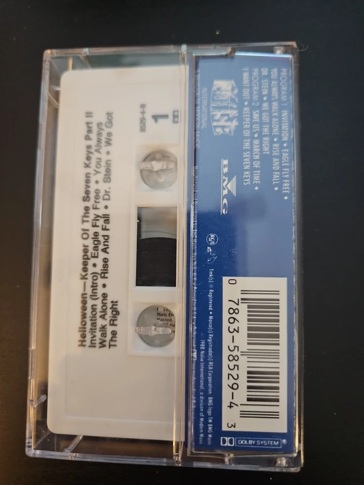 HELLOWEEN Keeper of the Seven Keys Part II Cassette Tape Heavy Metal Foto 2 de 2