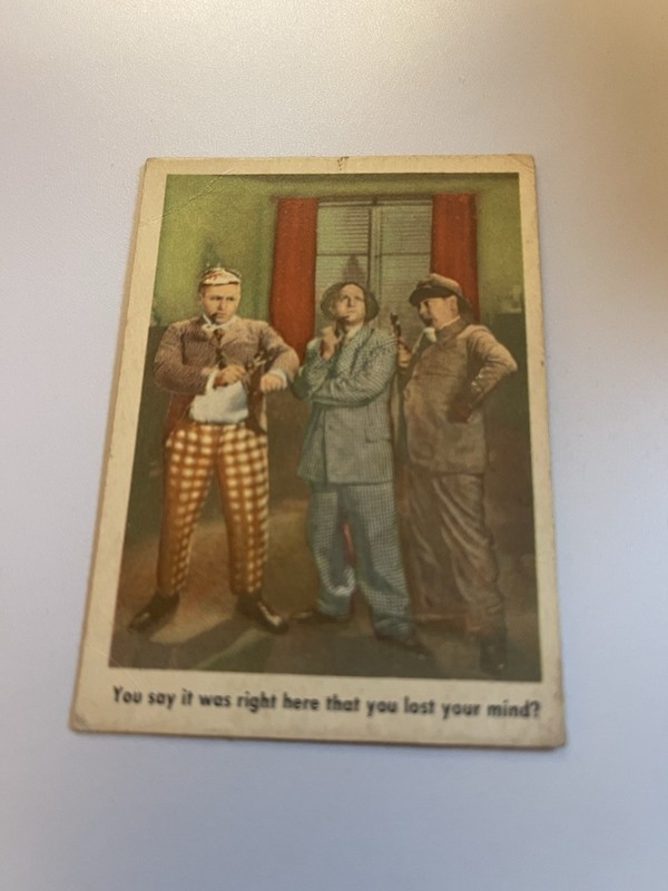 1959 Fleer The Three Stooges #80 Rare Authentic White Back Trading Card