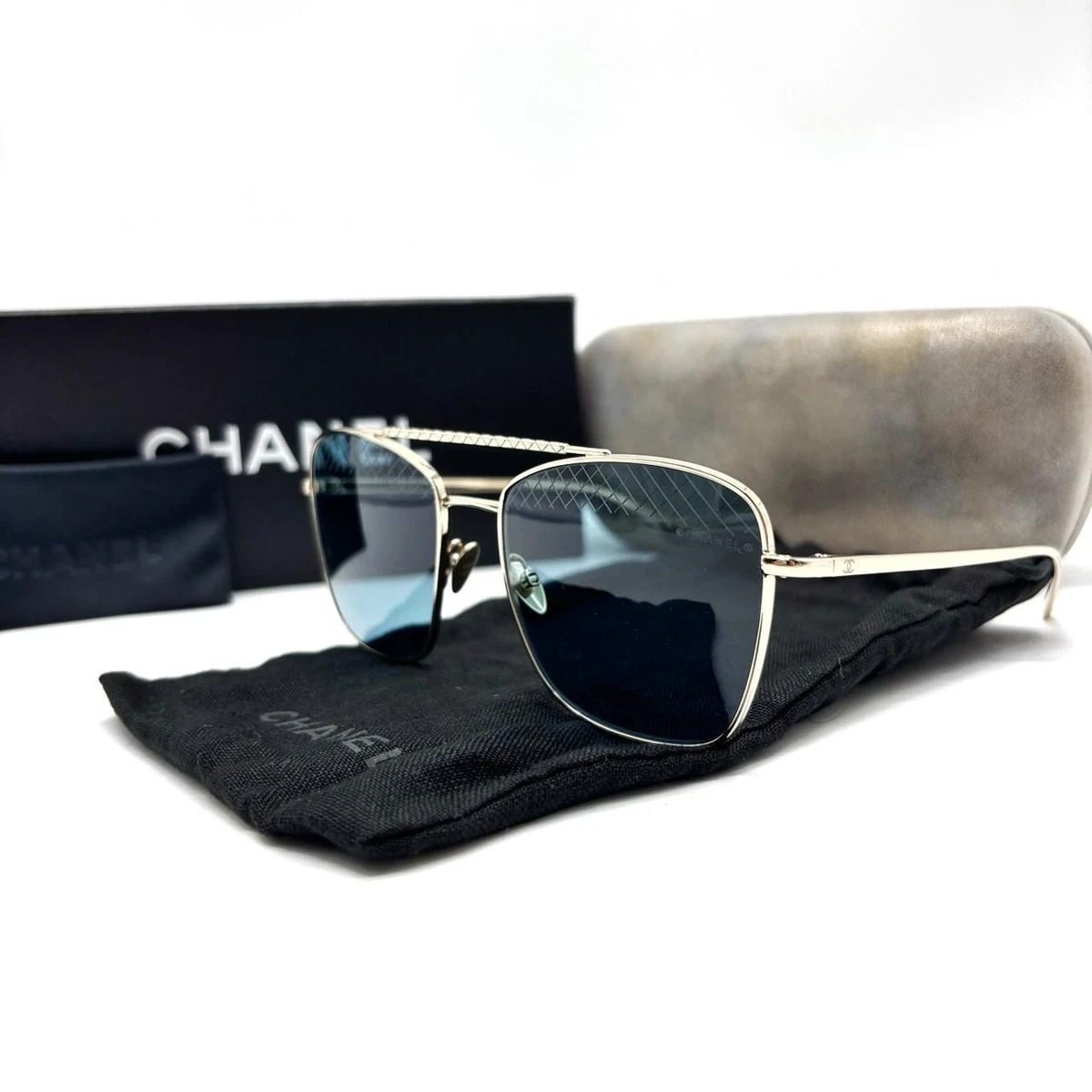 CHANEL Blue Aviator Sunglasses for Women for sale | eBay
