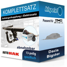 Für Dacia Bigster 10.24- AUTO HAK Anhängerkupplung abnehmbar + 13polig E-Satz