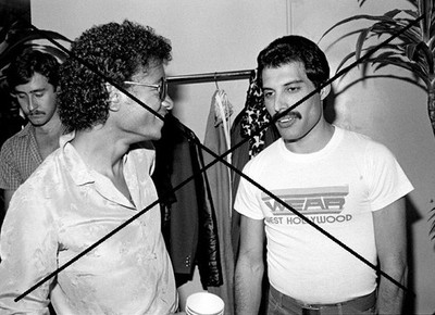 MICHAEL JACKSON FREDDIE MERCURY 1980 PHOTO
