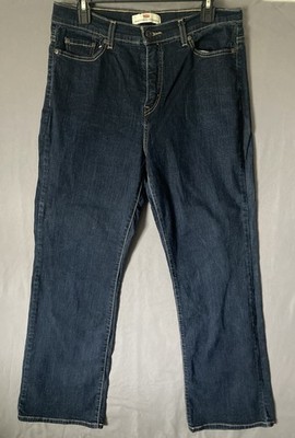 Levis Perfectly Slimming 512 Bootcut Womens Jeans Size 14M (32x30) Dark Wash