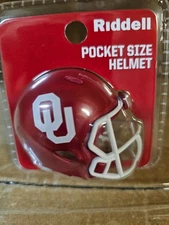 OKLAHOMA SOONERS SEC 2025 CLAM SHELL POCKET PRO FOOTBALL HELMET RIDDELL