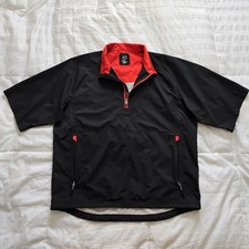 Zero Restriction Jacket Mens Large L Black Tour Series 1/4 Zip Golf Pullover EUC