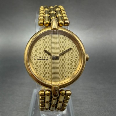 Longines Rodolphe Watch Women 24mm Gold Dial Gold Tone Round New