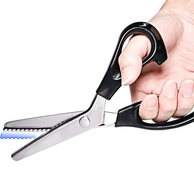 Stoffschere Zickzackschere 240 mm Edelstahl für Erwachsene und Kinder