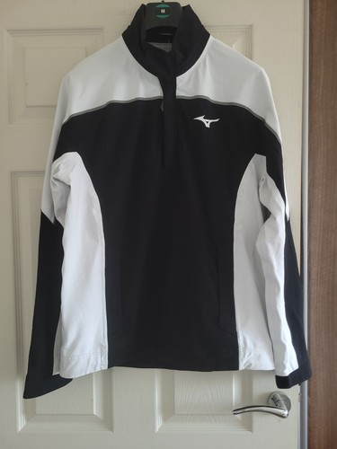 Mizuno Herren Pro 1/4 Zip Regenjacke Farbe Schwarz Größe M TOP ZUSTAND