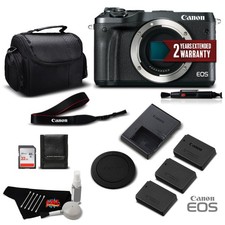 Canon EOS M6 Mirrorless Digital Camera Body Only, Black 1724C001- Bundle3