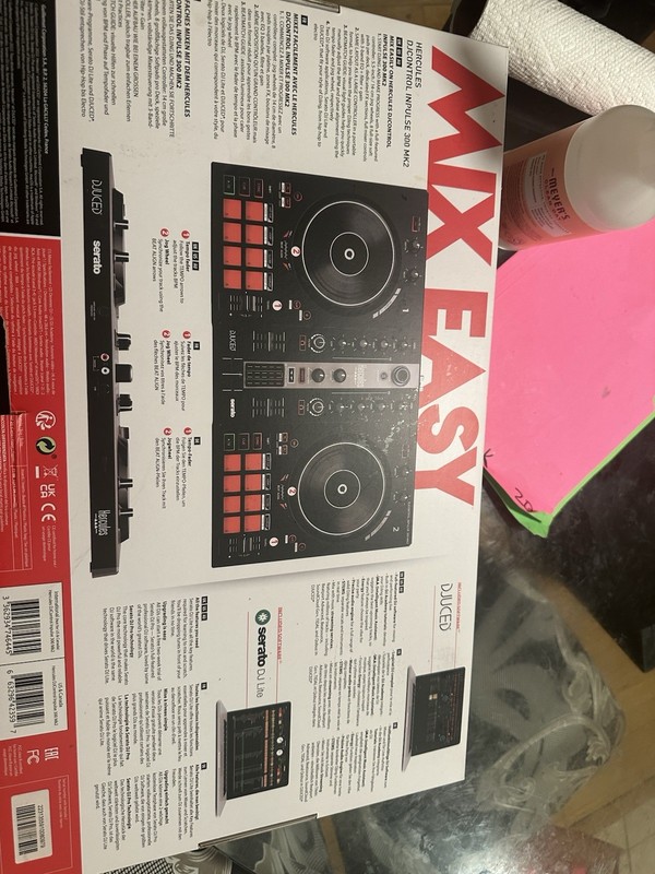 Hercules DJControl Inpulse 300 MK2 2-Deck DJ Controller USB Built-In Sound Card