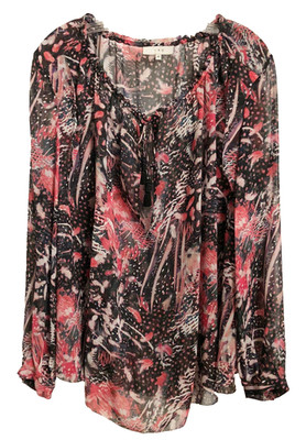 New IRO Arzela Silk Long Relaxed Lightweight Long Top 40 (FR) Peasant Tunic XL