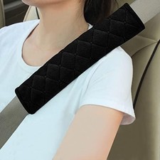Soft seat belt shoulder pad covers