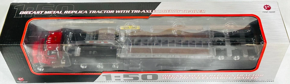 Case IH Kenworth T880 with Lowboy Trailer By First Gear 1/50th Scale - Image 3 of 4