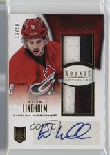 2013 Panini Rookie Anthology Selection Prime 13/50 Elias Lindholm #119 Auto 2rd