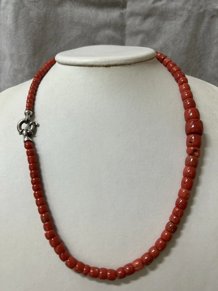 Gioiello Collana In Corallo Rosso Naturale - Immagine 2 di 4