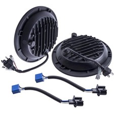Pair 7 Inch Round Led Headlight Headlamp Fit For Jeep Wrangler Jk Lj Tj 97-17