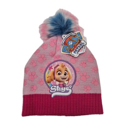 Paw Patrol Skye Mütze Mädchen Bommel Wintermütze Übergangsmütze 52/ 54