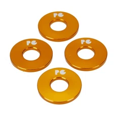 Porkchop BMX ALUMINUM Bicycle Axle Washers for 3/8" axles - GOLD (SET OF 4)