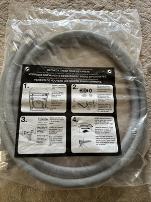 #ad GE HOT COLD WASHING MACHINE RUBBER SUPPLY HOSES 4#x27; Filter Screen Hot Cold Label $20.00