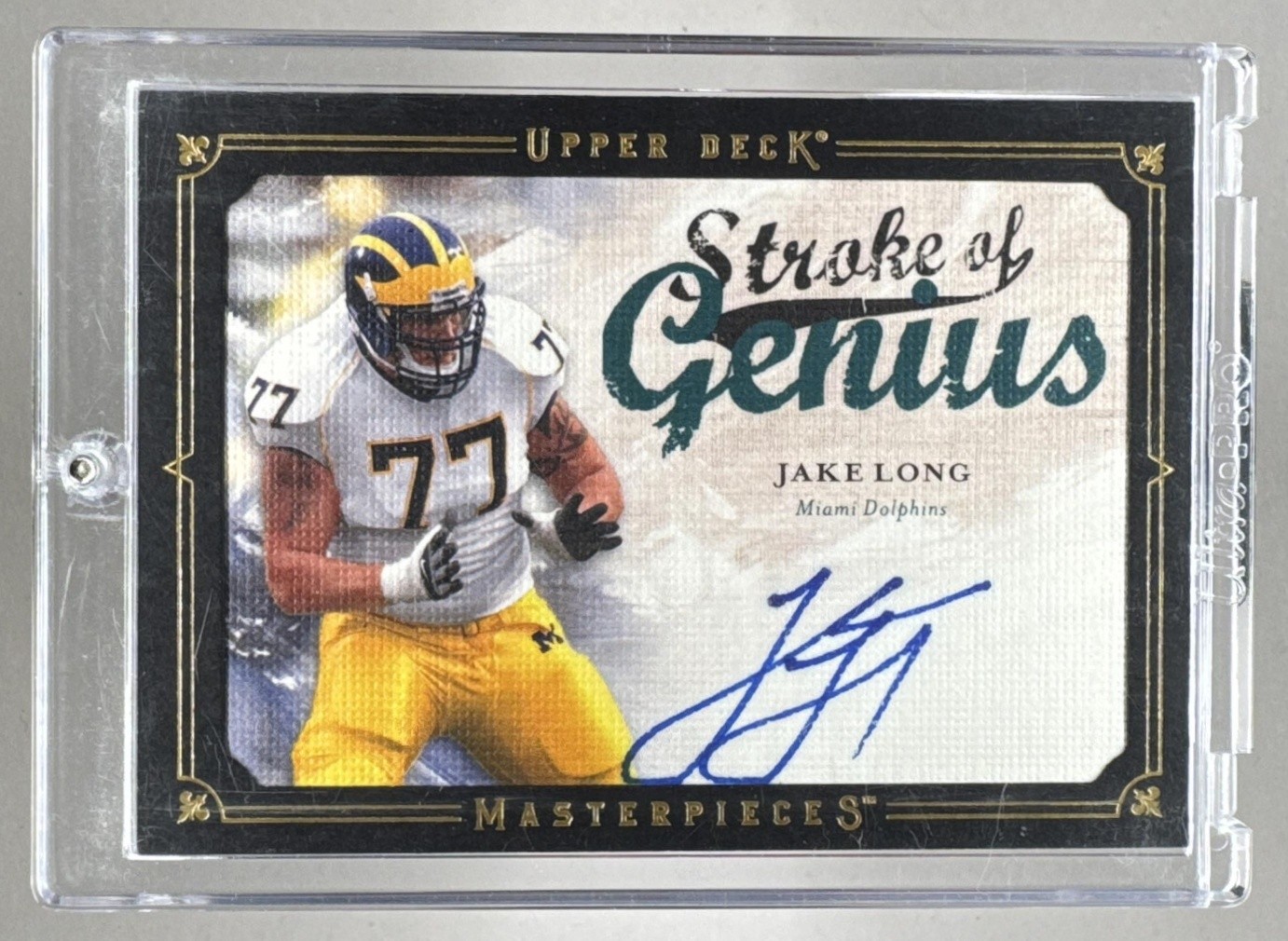 Jake Long Upper Deck Masterpieces Stroke of Genius #SOG42 Autograph