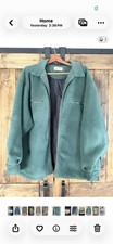 Mens Jackets Large Eddie Bauer Green Fleece Long Sleeve Xl