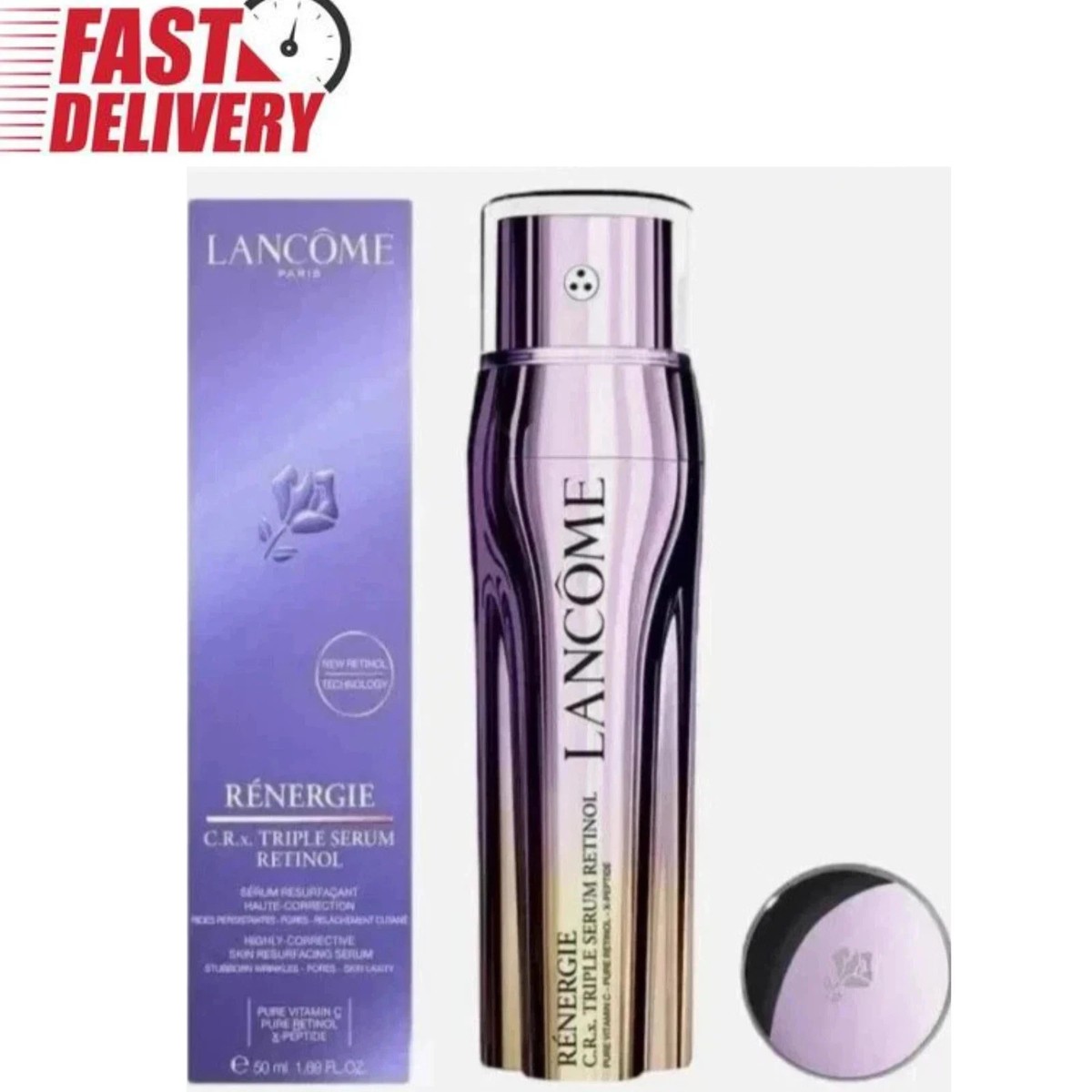 Lancome Renergie C.R.x Triple Serum RETINOL 1.7 oz / 50mL NIB