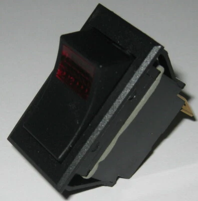 CARLING TECHNOLOGIES Carling Tech LTILA51 Illuminated Rocker SPST Switch - 125V 15A - 24V Red Light