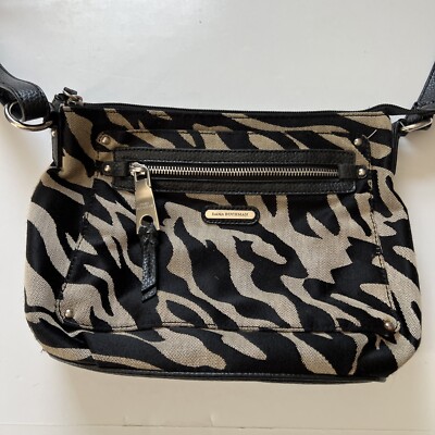 Dana Buchman Purse Crossbody Bag Zebra Print 12”L x 3”W x 8”H