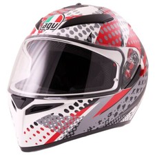 AGV K3 SV-S Pop Full-Face Motorcycle Helmet Black Red Grey