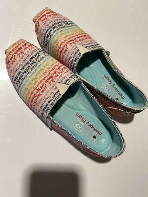 BOBS by SKETCHERS Women's  Multicolored Memory Foam Shoes 6W Preowned