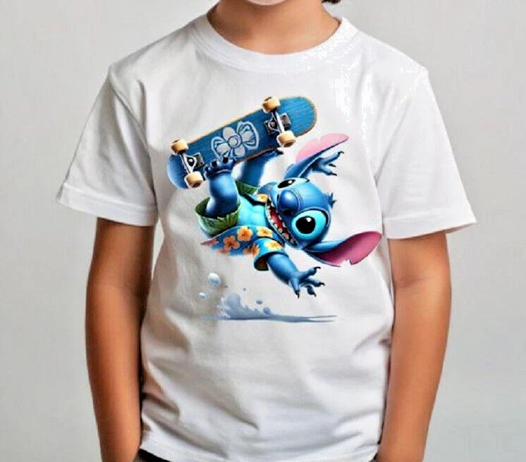 Tee Shirt Stitch, Personnalisé un Prénom. Enfant unisexe Age 6 Ans - Photo 2/2