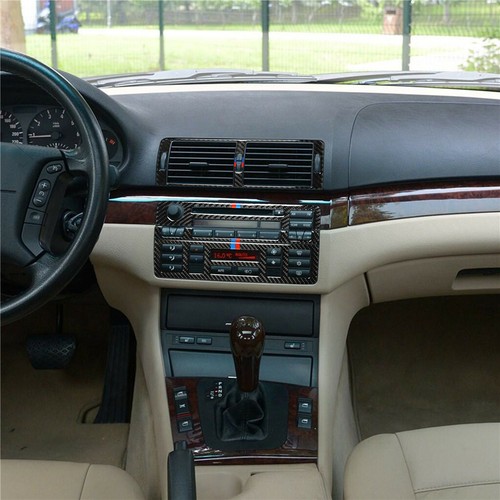 Carbon Fiber Central Control Panel Gear Shift Trim For BMW 3 Series E46 1998-05 - Picture 9 of 12