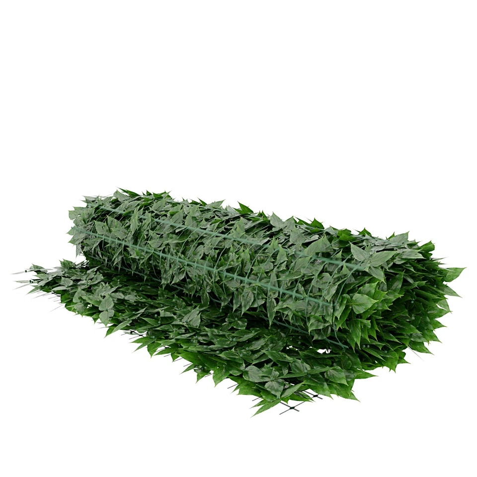 Siepe edera finta artificiale ultra coprente anticaduta rotolo rete frangivista - Immagine 2 di 4