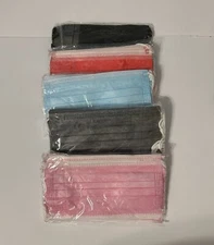 50-pack Multicolored 3-Ply Disposable Face Mask
