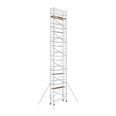 ASC Rollgerüst, Fahrgerüst Alu | Arbeitshöhe 14,3 m | Quick Lock, Breite 75 cm