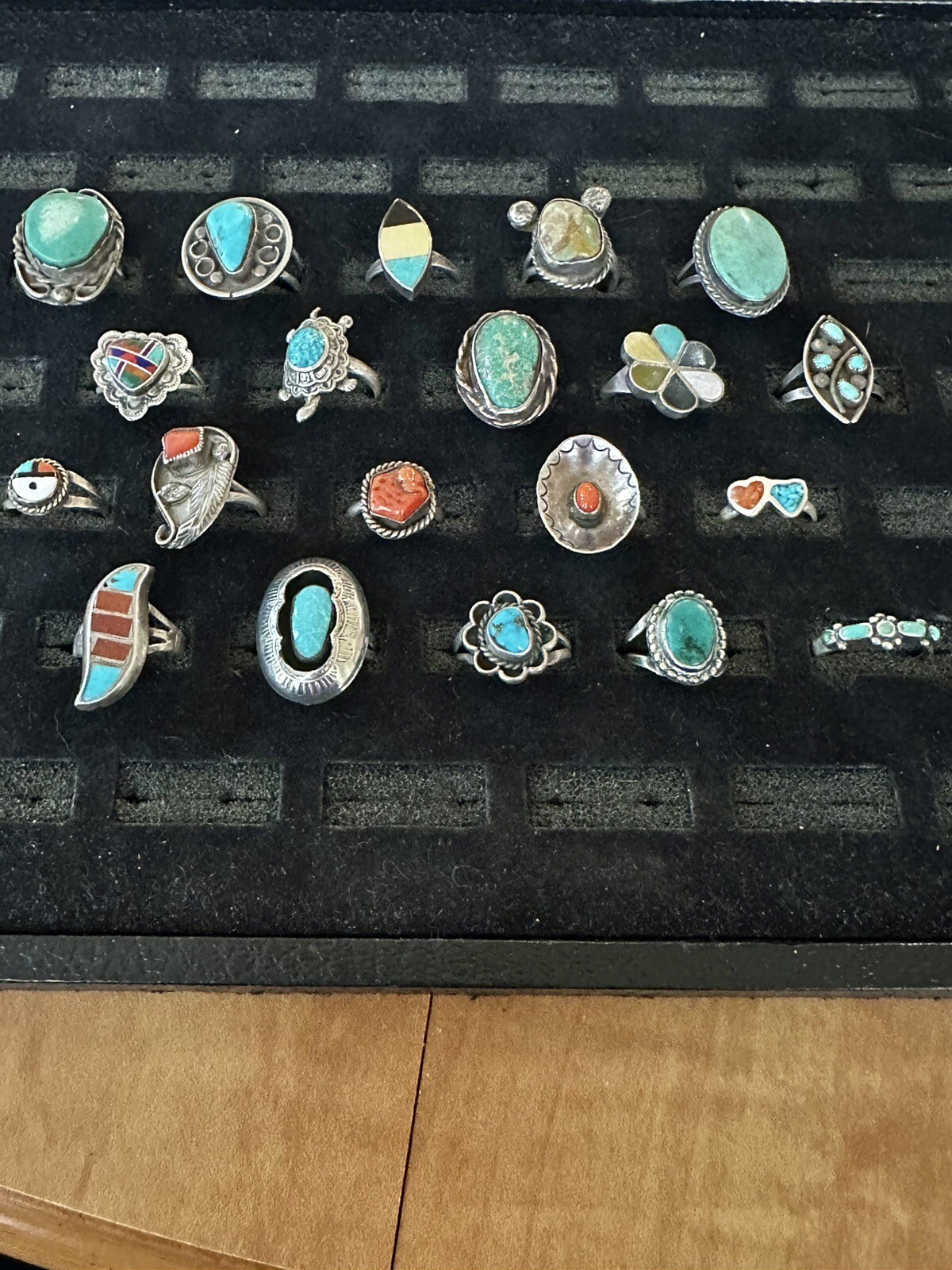 Vintage 79.8 Grams 20 Sterling Silver RINGS LOT Turquoise NAVAJO Zuni Jewelry eBay