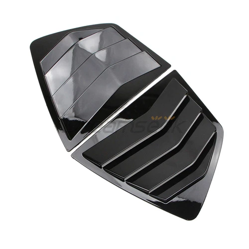 2x Side Window Louver Cover For Honda Accord 9th 2013-2017 Quarter Glossy Black image 5