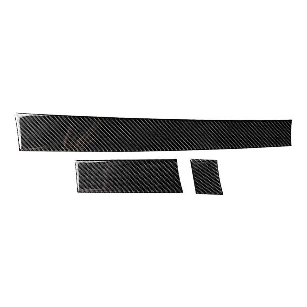 LHD Carbon Fiber Black Interior Decorative Cover Trim FOR BMW 5 Series